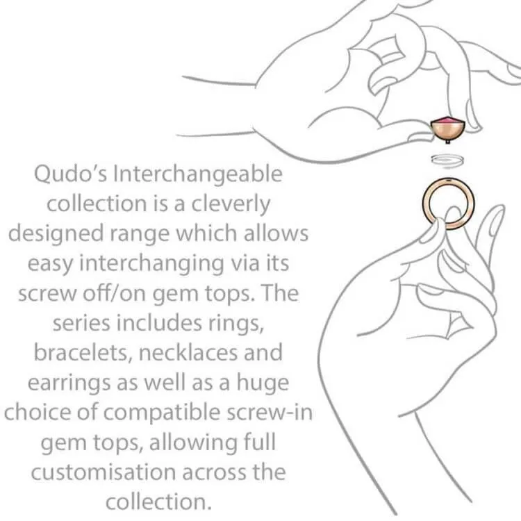Qudo Sesto 10mm Gold Topper - Rose