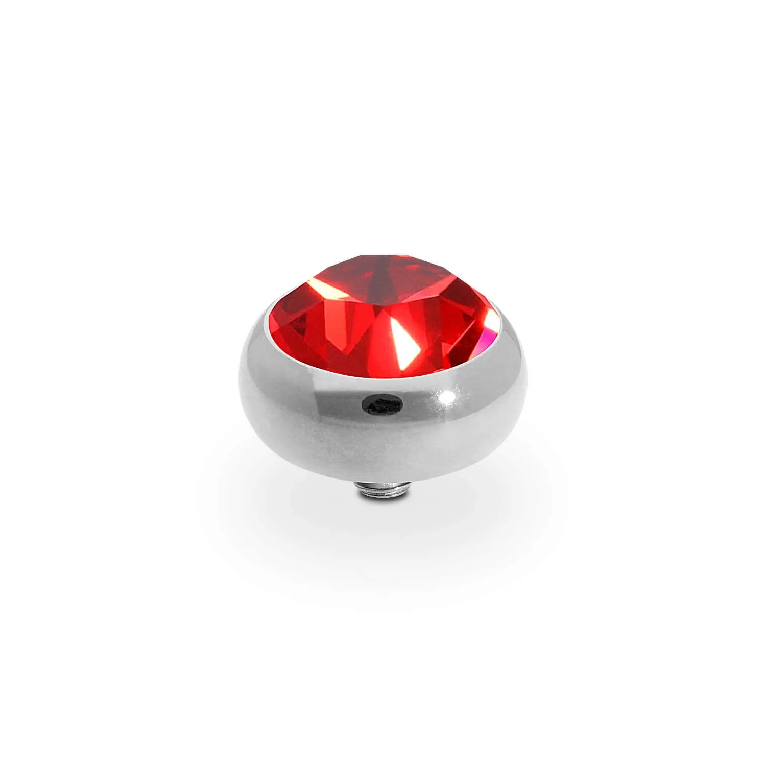 Qudo Sesto 10mm Silver Topper - Scarlet