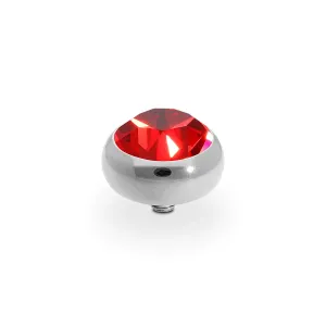 Qudo Sesto 10mm Silver Topper - Scarlet