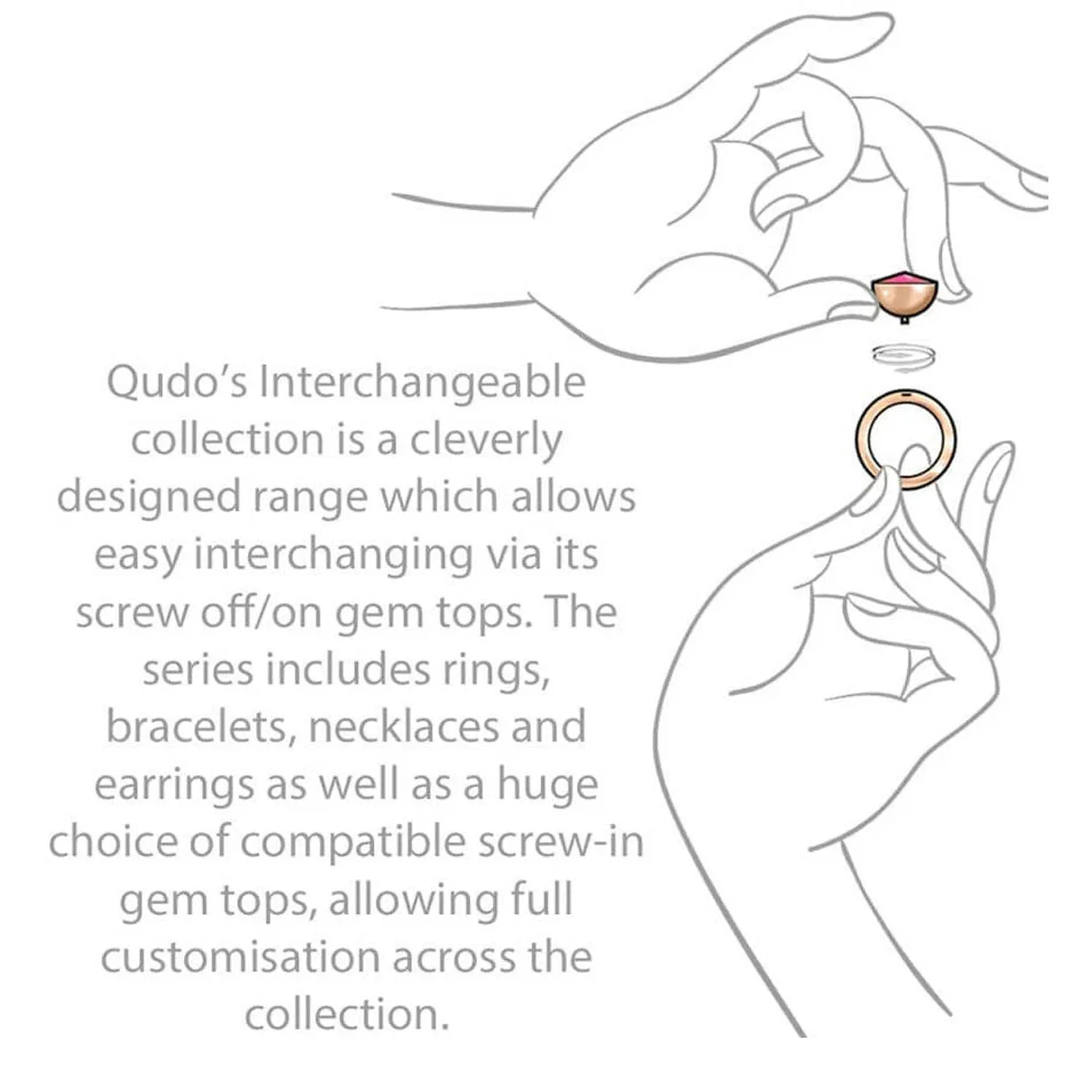 Qudo Stellar 13mm Gold Topper - Bermuda Blue