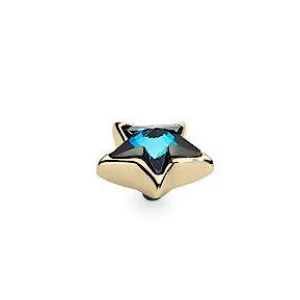 Qudo Stellar 13mm Gold Topper - Bermuda Blue
