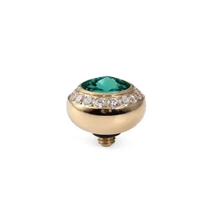 Qudo Tondo Deluxe 10mm Gold Topper - Emerald