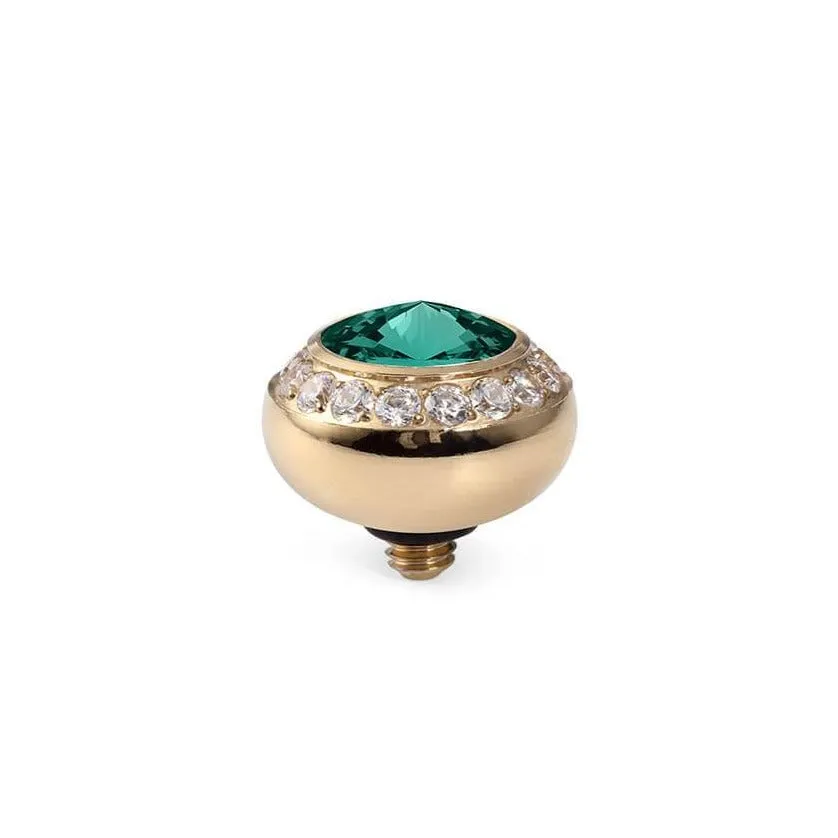Qudo Tondo Deluxe 10mm Gold Topper - Emerald