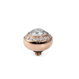 Qudo Tondo Deluxe 10mm Rose Gold Topper - Silver Patina