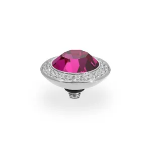 Qudo Tondo Deluxe 13mm Silver Topper - Fuchsia