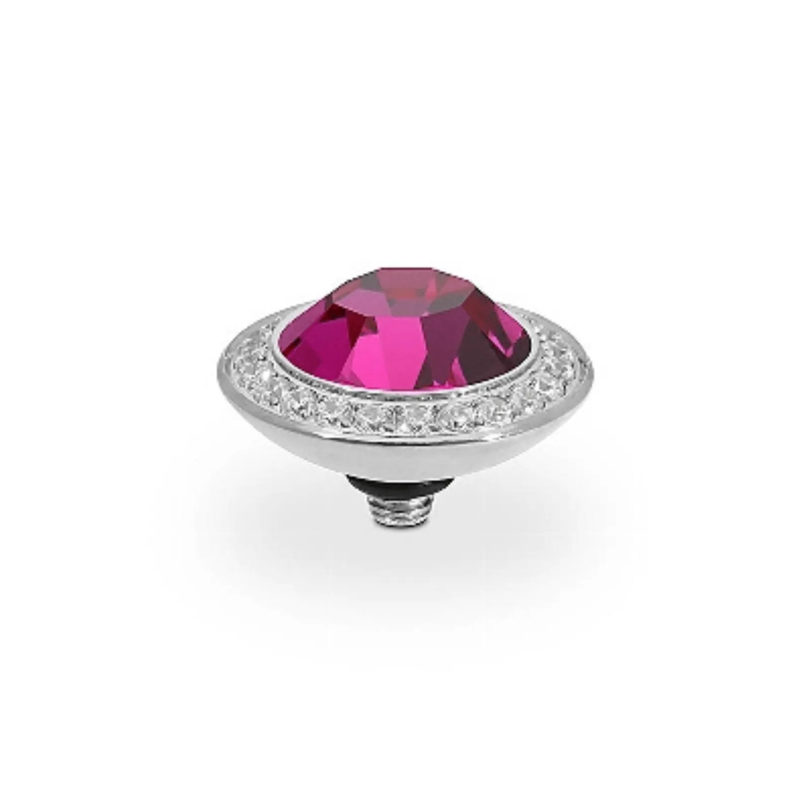 Qudo Tondo Deluxe 13mm Silver Topper - Fuchsia
