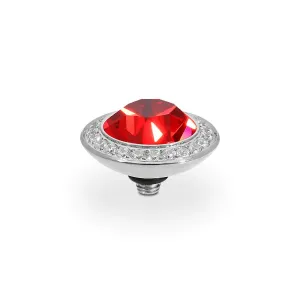 Qudo Tondo Deluxe 13mm Silver Topper - Scarlet