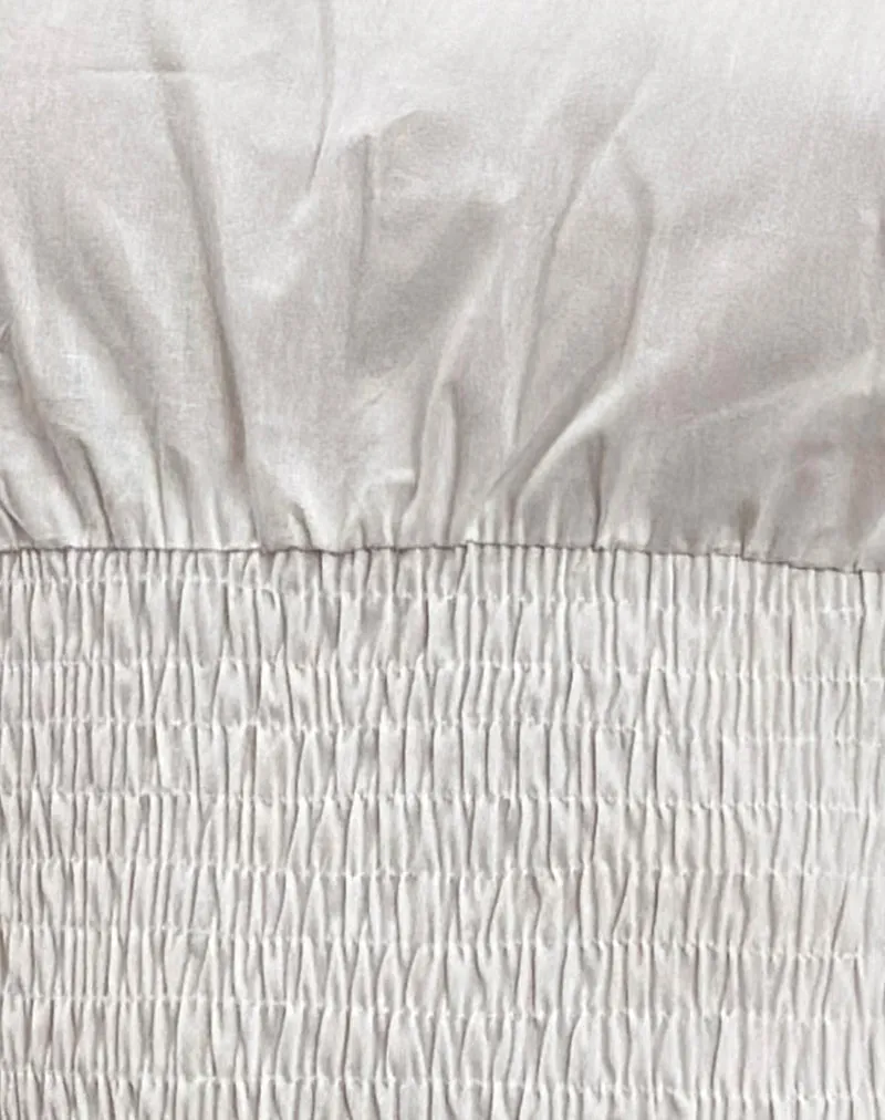 Rantha Shirred Waist Top in White