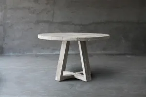 Reclaimed Teak Table X-Base Dining Table