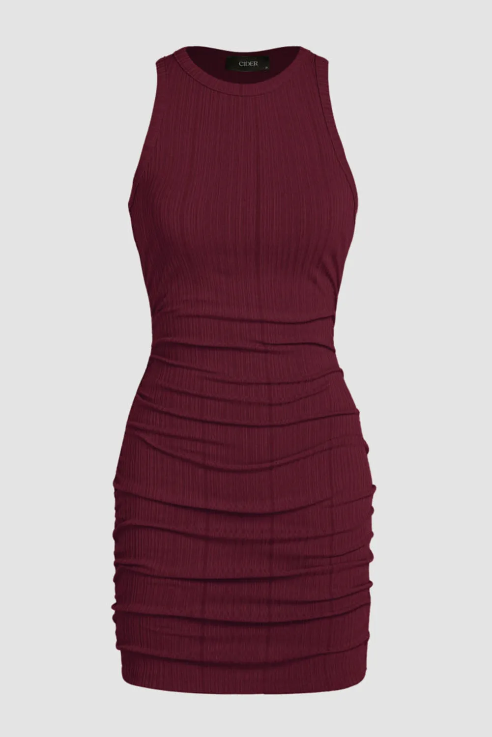 Red Dahlia Ruched Sleeveless Bodycon Dress