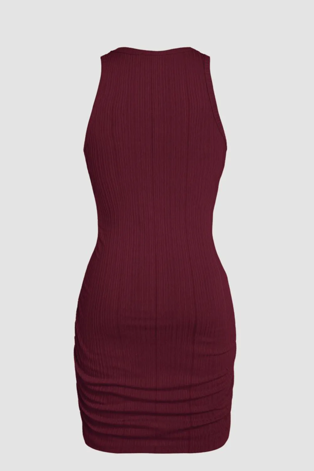 Red Dahlia Ruched Sleeveless Bodycon Dress