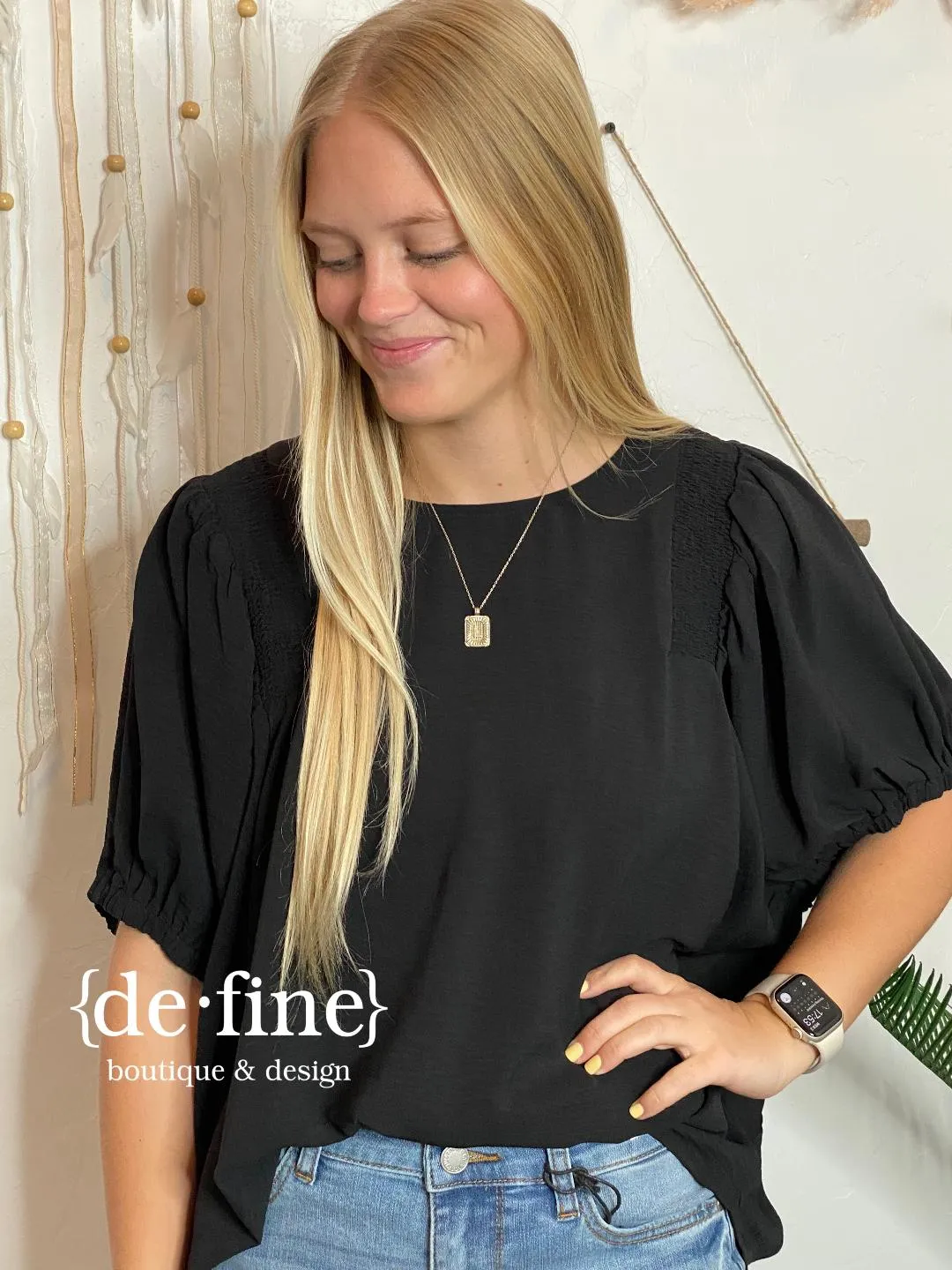Red or Black Batwing Blouse