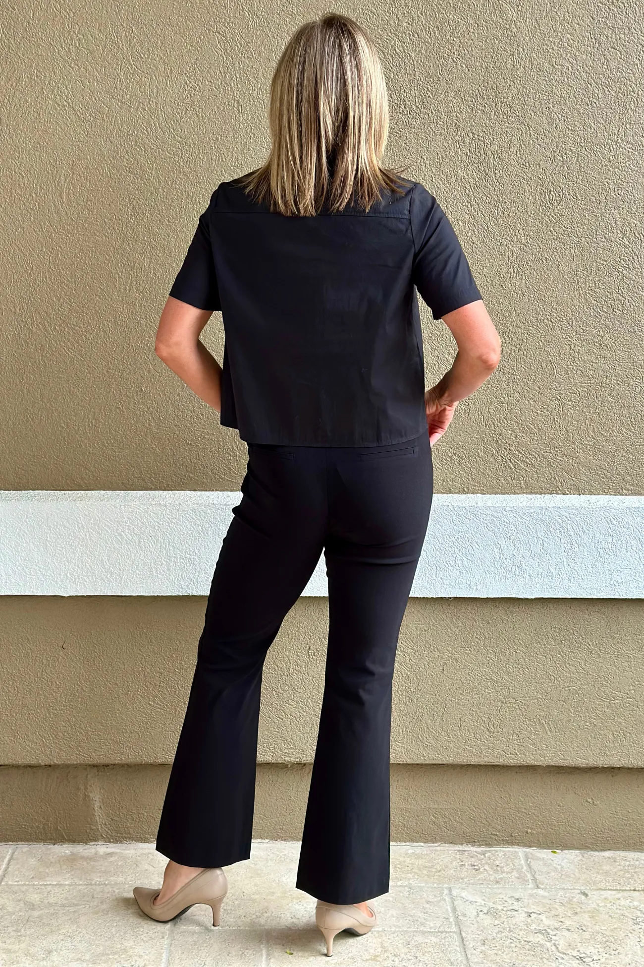 Renuar Miracle Pull On Boot Cut Pant in Black