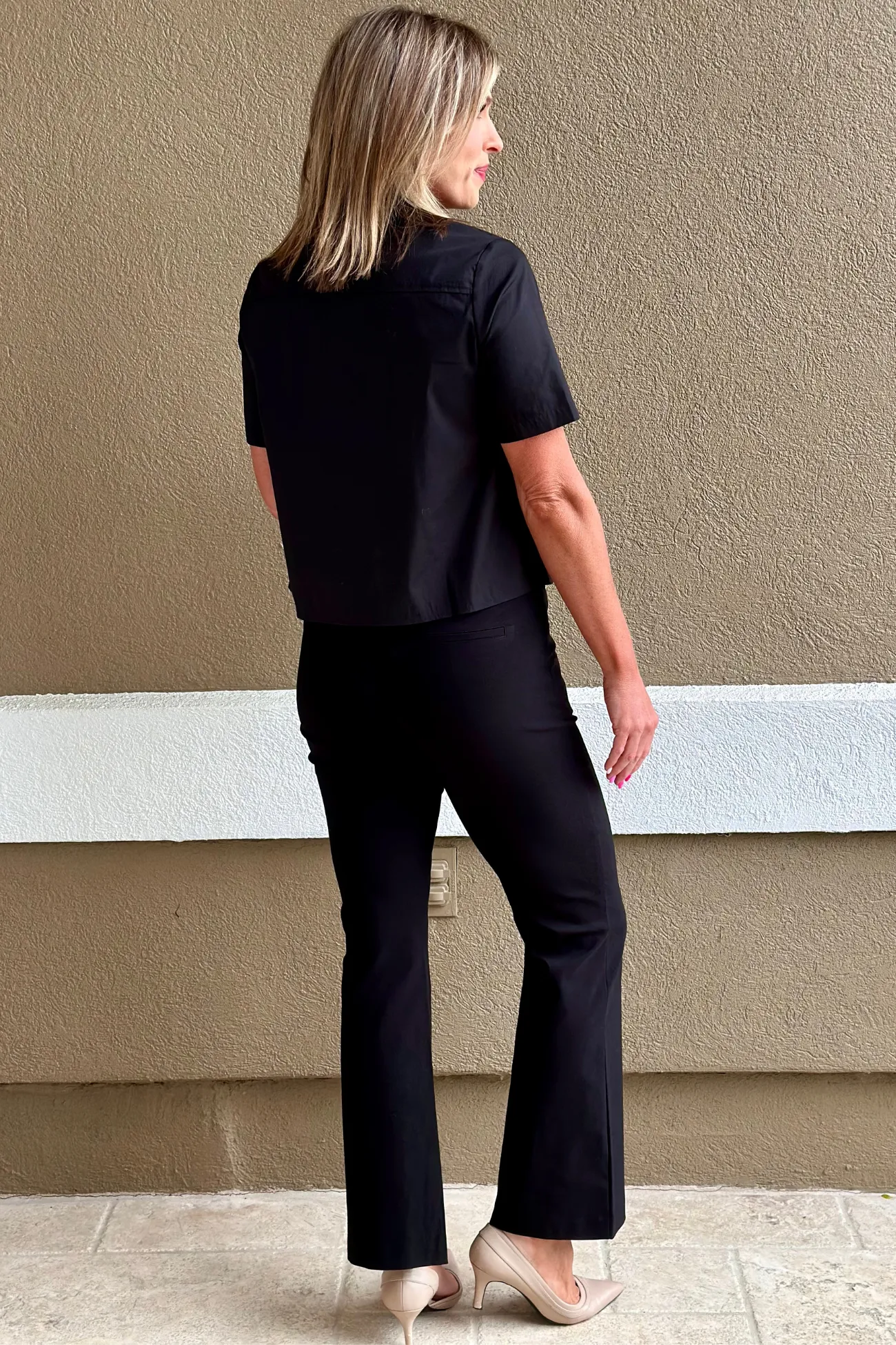 Renuar Miracle Pull On Boot Cut Pant in Black