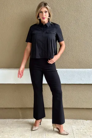 Renuar Miracle Pull On Boot Cut Pant in Black