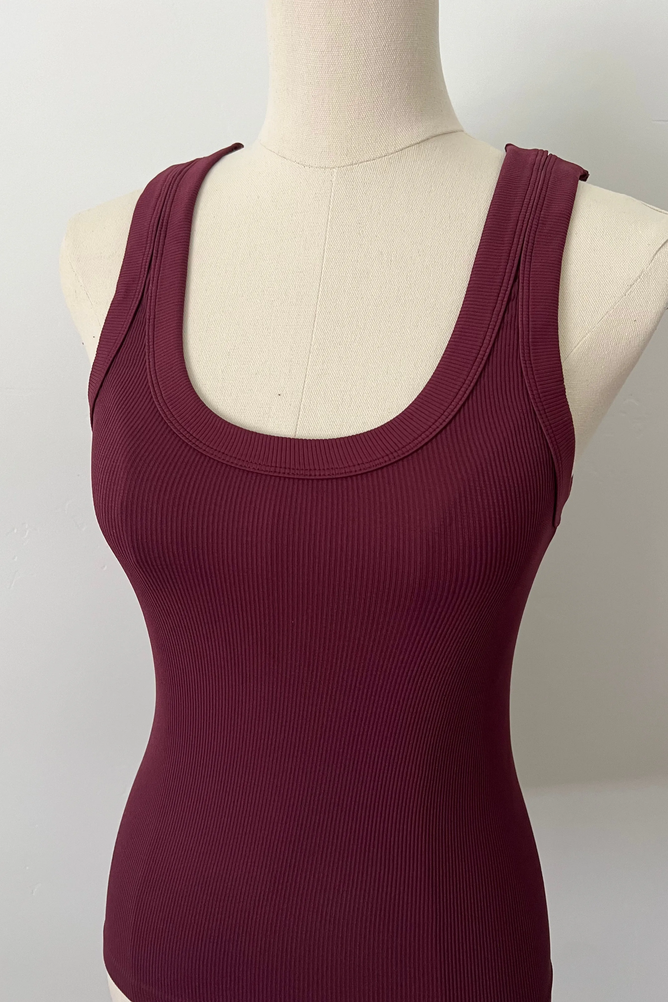 Reversible Ribbed Long Tank - Fig