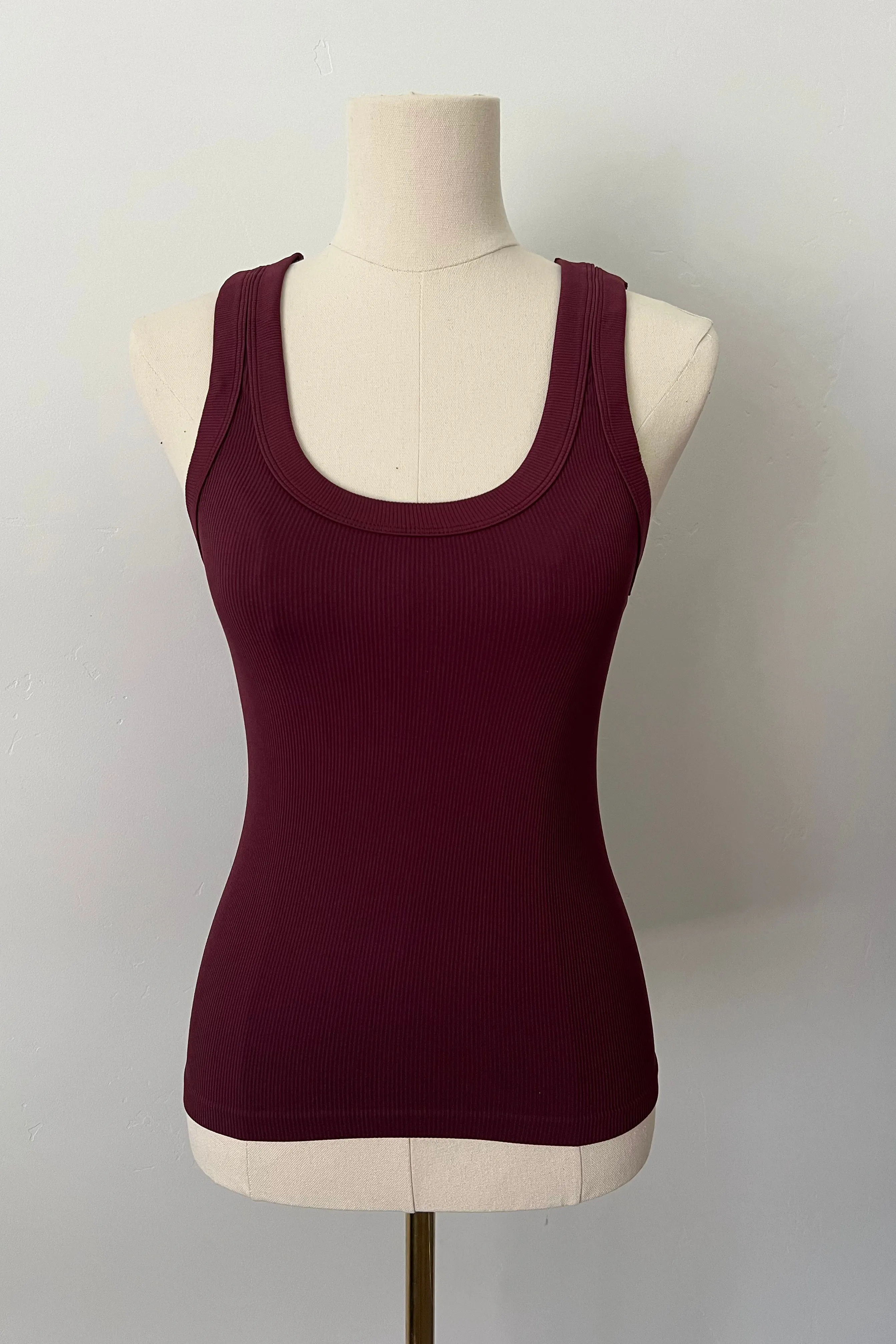 Reversible Ribbed Long Tank - Fig