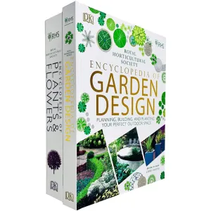 RHS Encyclopedia of Garden Design & Plants and Flowers 2 Books Collection Set