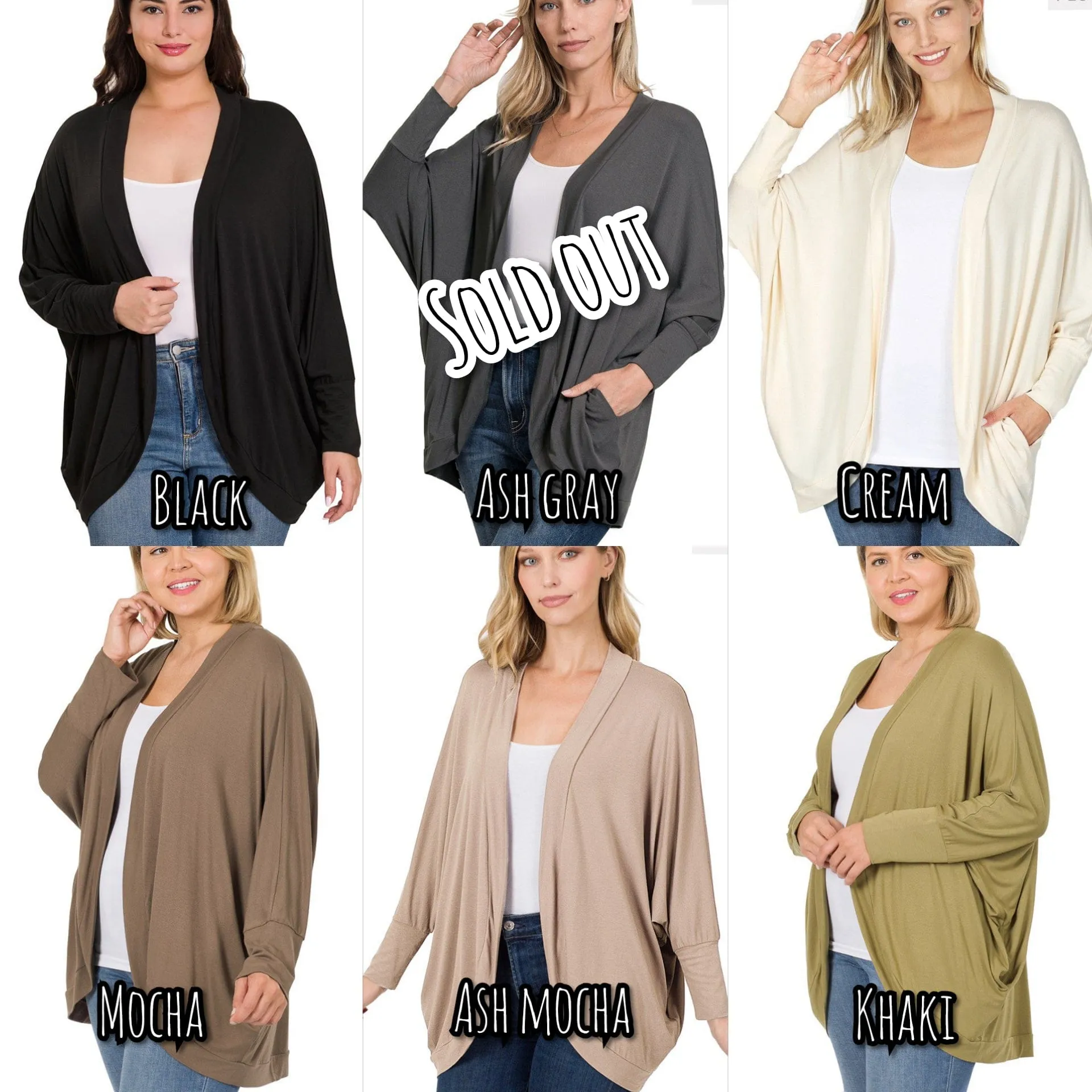 Rhythm And Blues Cocoon Pocket Cardigan (lots of colors!)