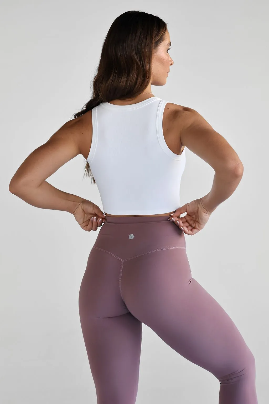 Ribbed Crop - White