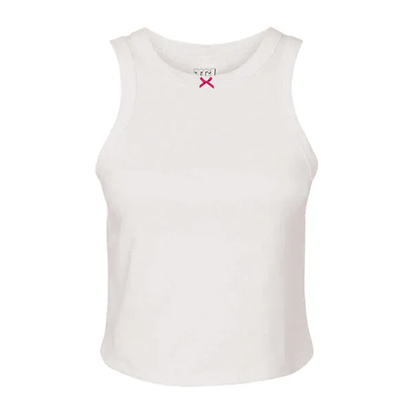 Ribbed high Neck Tank with Bow