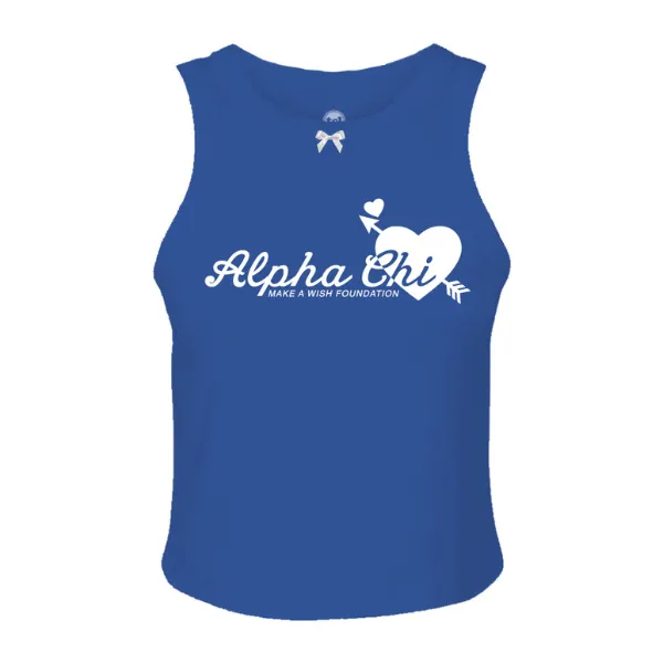 Ribbed high Neck Tank with Bow