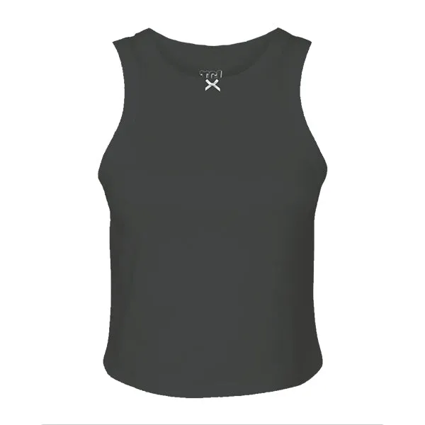 Ribbed high Neck Tank with Bow