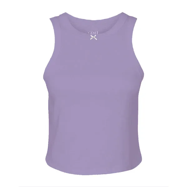 Ribbed high Neck Tank with Bow
