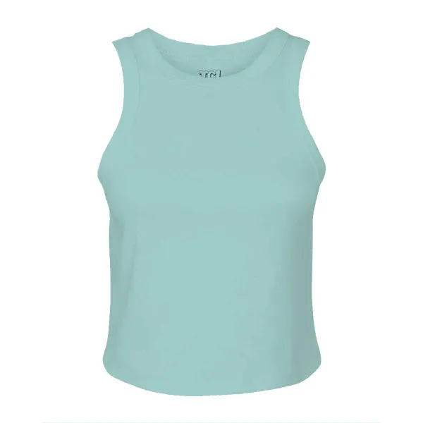 Ribbed High Neck Tank with Patch