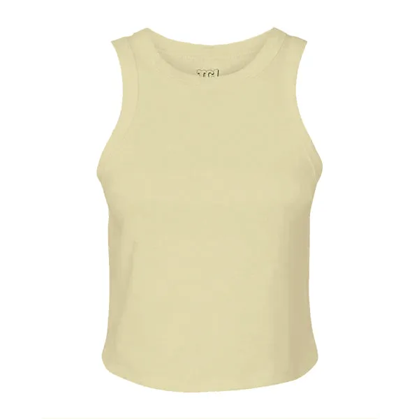 Ribbed High Neck Tank with Patch