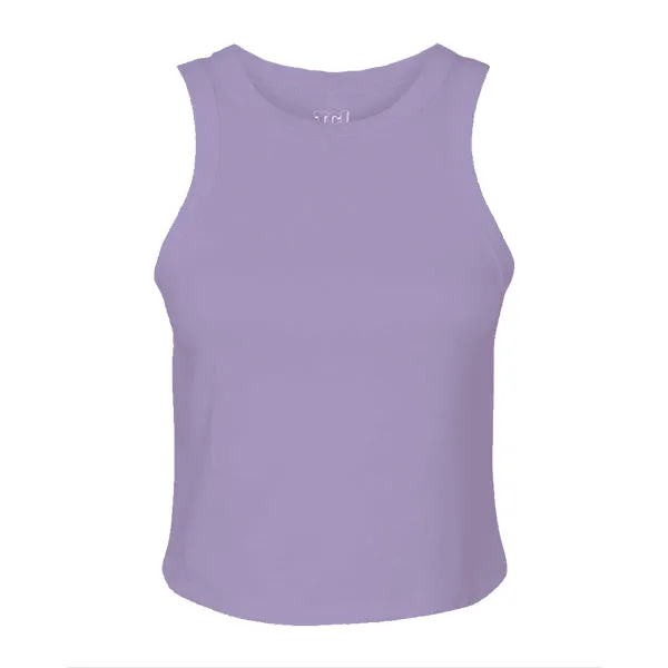 Ribbed High Neck Tank with Patch