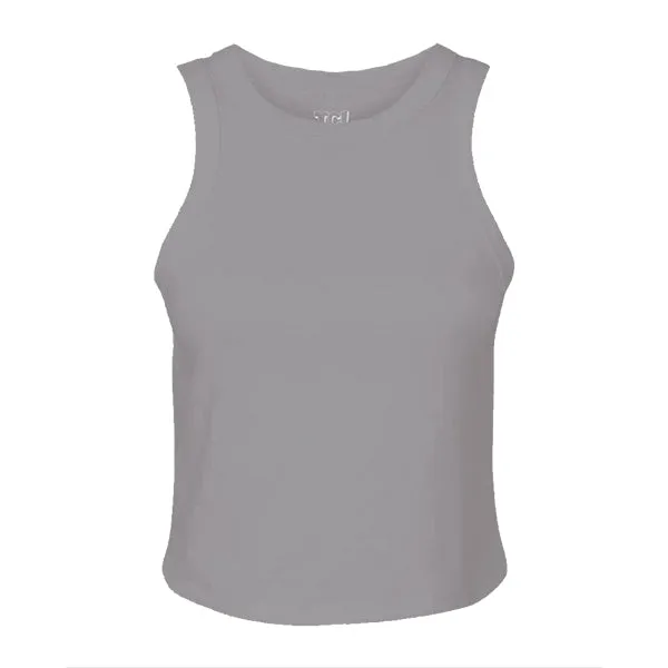 Ribbed High Neck Tank with Patch