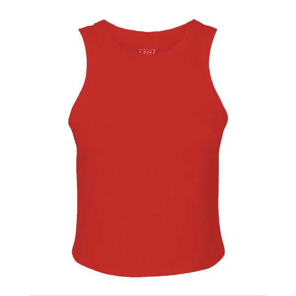 Ribbed High Neck Tank with Patch