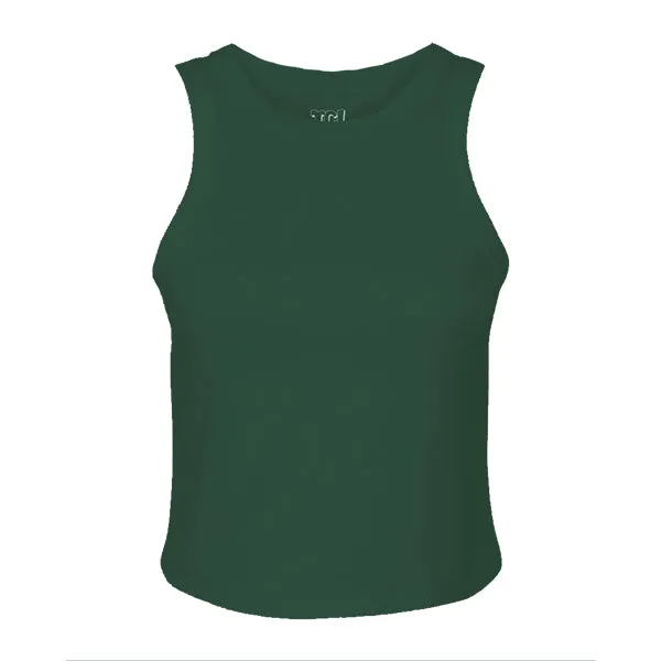 Ribbed High Neck Tank with Patch
