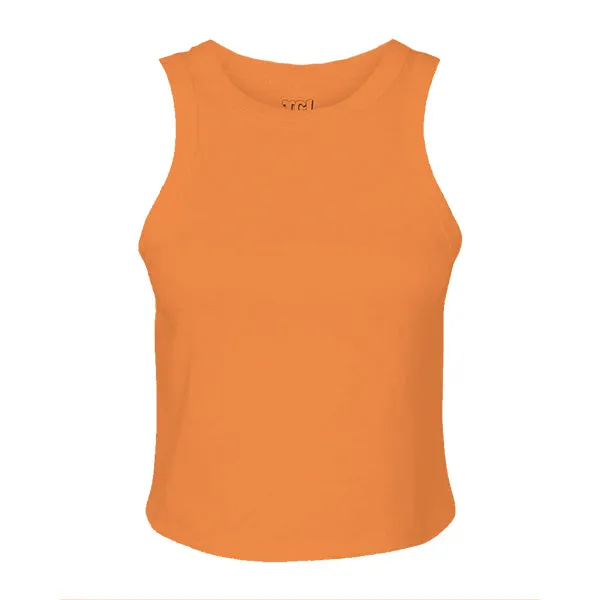 Ribbed High Neck Tank with Patch