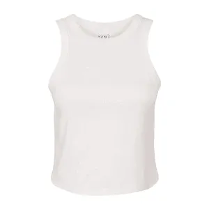 Ribbed High Neck Tank with Patch
