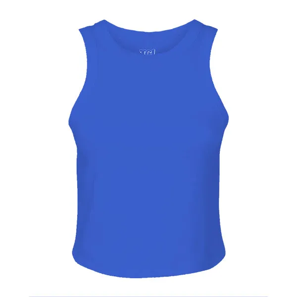 Ribbed High Neck Tank with Patch
