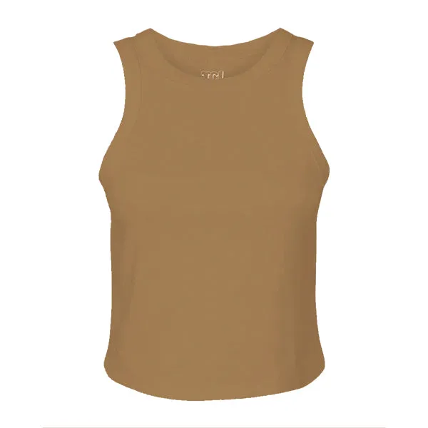 Ribbed High Neck Tank with Patch
