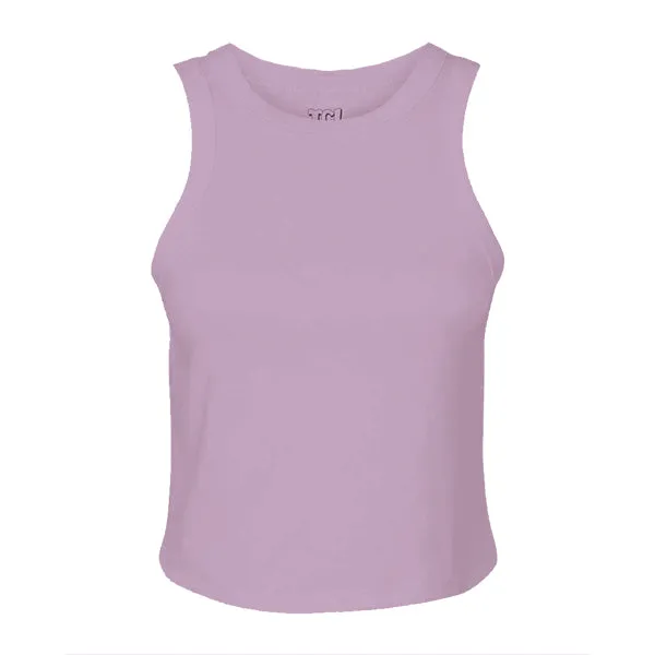 Ribbed High Neck Tank with Patch
