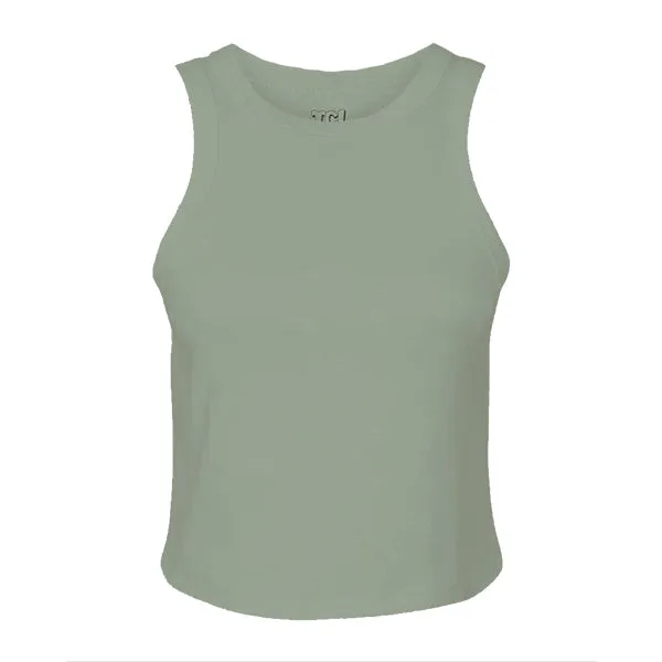 Ribbed High Neck Tank with Patch