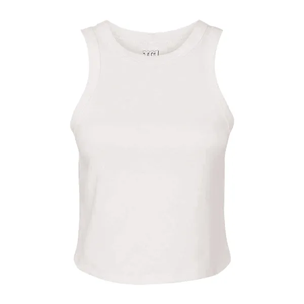 Ribbed High Neck Tank with Patch