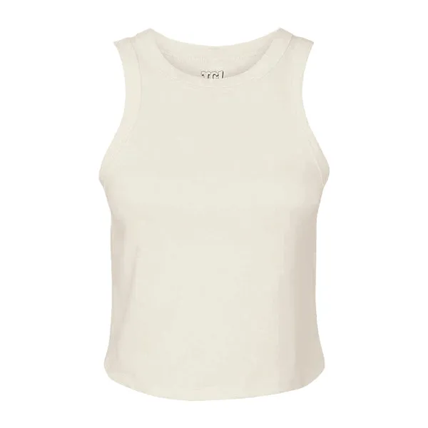 Ribbed High Neck Tank with Patch