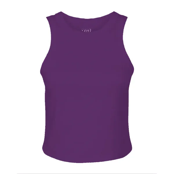 Ribbed High Neck Tank with Patch