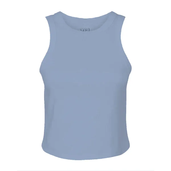 Ribbed High Neck Tank with Patch