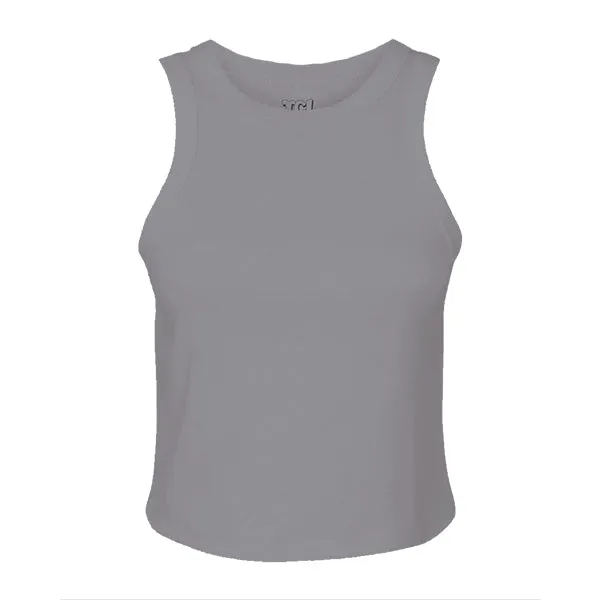 Ribbed High Neck Tank with Patch