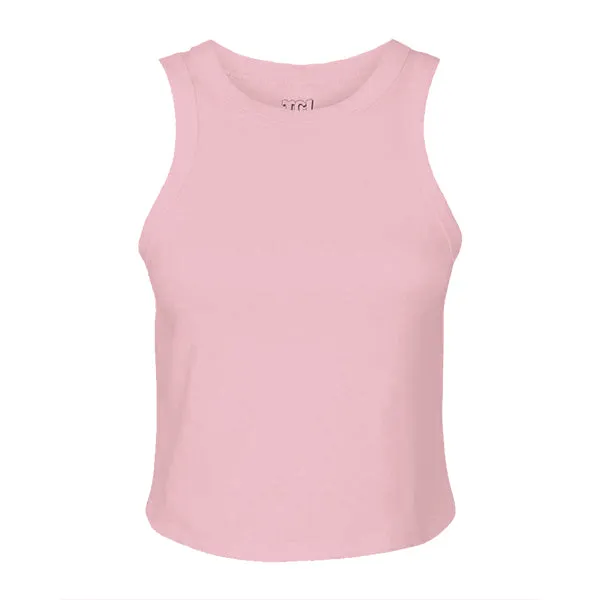 Ribbed High Neck Tank with Patch