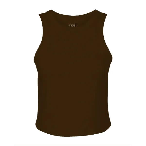 Ribbed High Neck Tank with Patch