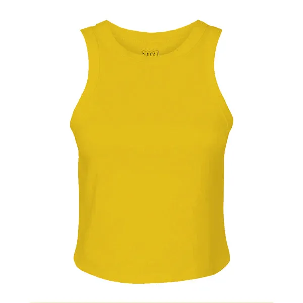 Ribbed High Neck Tank with Patch
