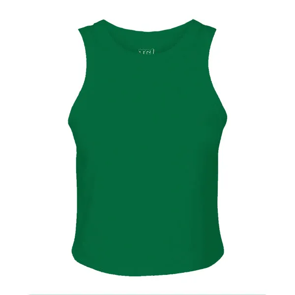 Ribbed High Neck Tank with Patch