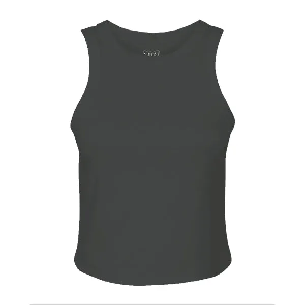Ribbed High Neck Tank with Patch